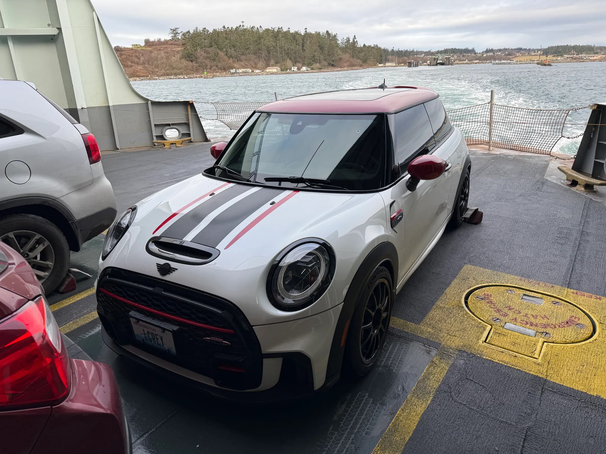 Miles on a Washington State Ferry. It's where he lives!