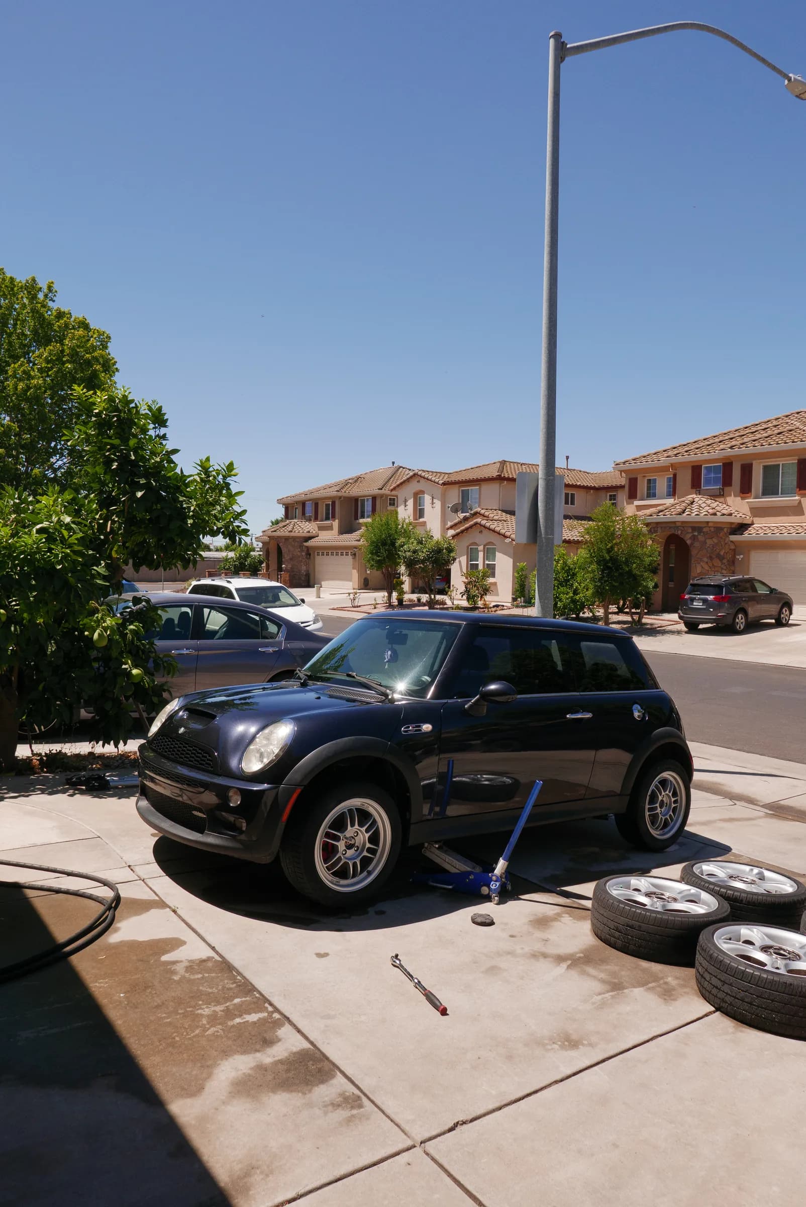 Mini on driveway