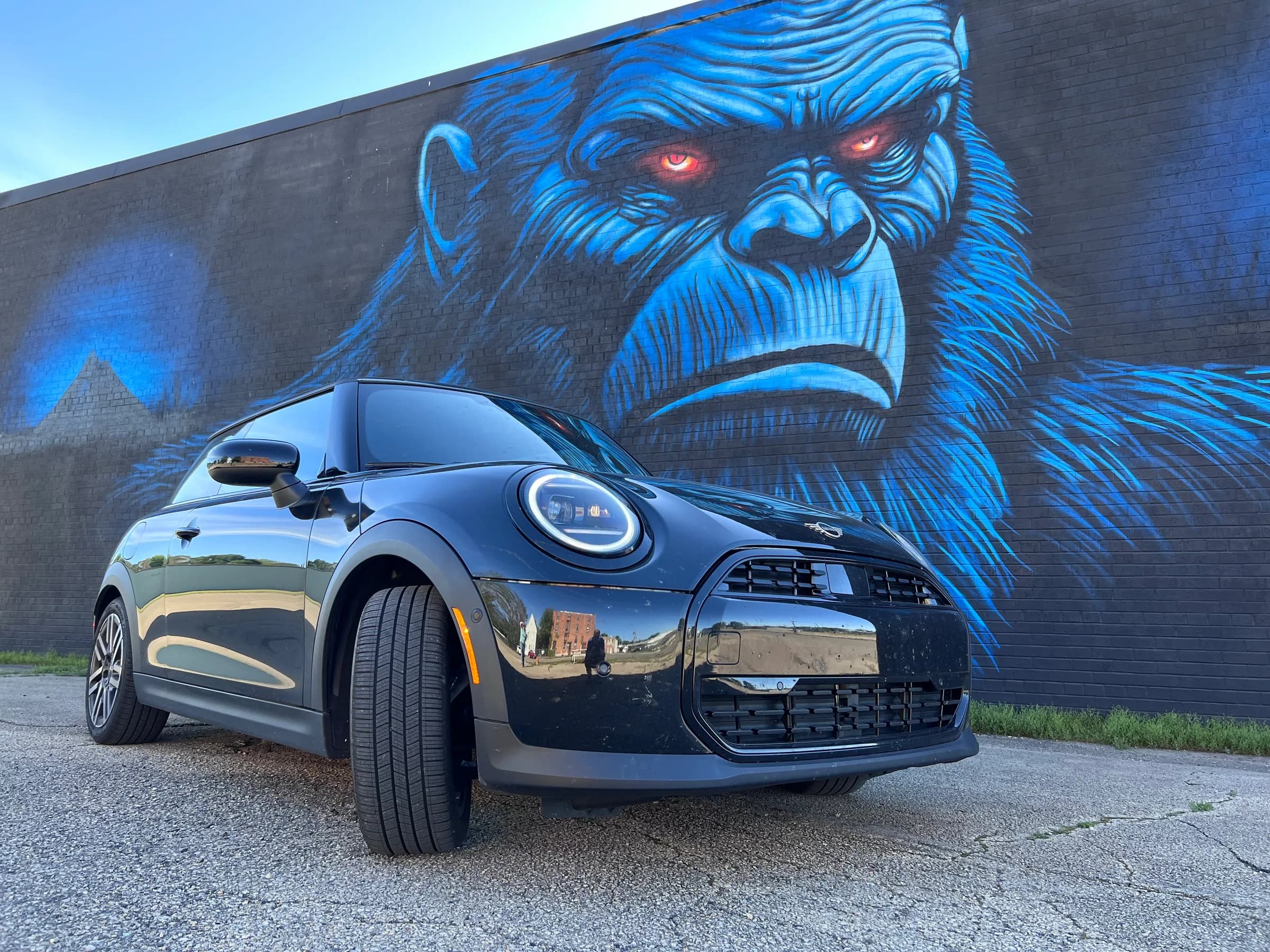 On another Whimventure! This time while troll hunting in Iowa.  Taken at one of the amazing murals in town- this one of a Sasquatch.