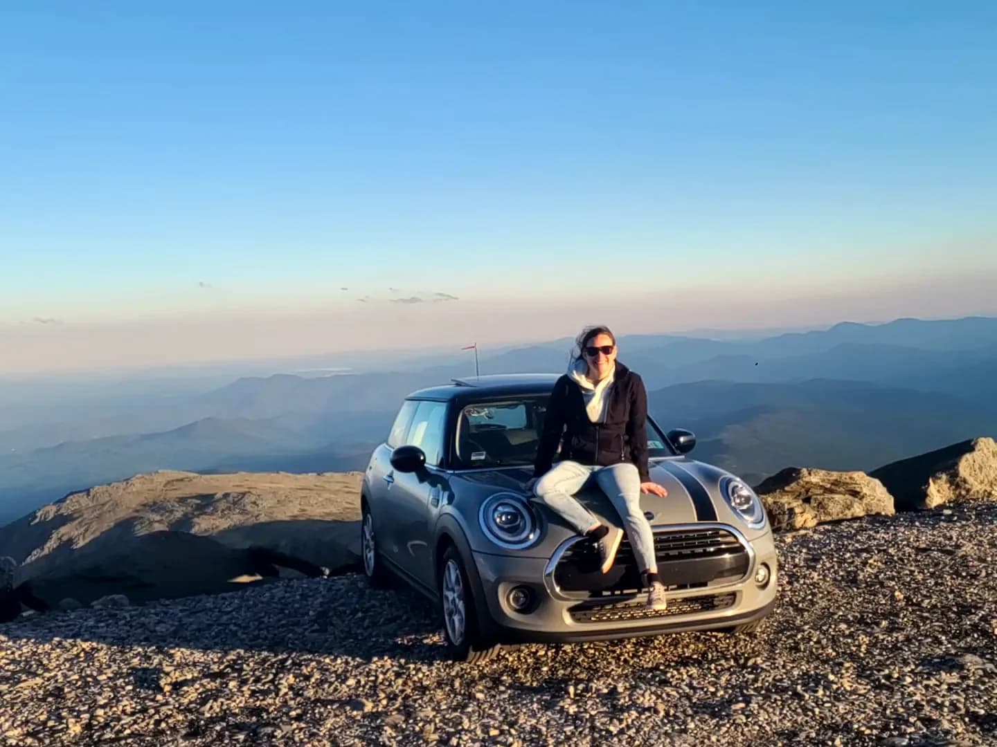 Mac on top of Mt. Washington!